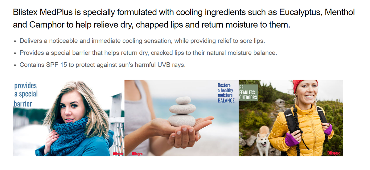 Blistex | 美國碧唇-小藍罐-冰爽修護潤唇膏(7g x 3罐)