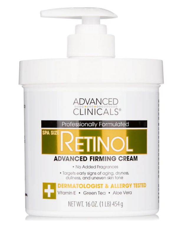 ADVANCED CLINICALS | 高級醫學視黃醇抗皺乳霜 454克 (主打視黃醇 綠茶素 蘆薈 洋甘菊精華) - EXP: 2028.05 (2025年全新包裝現已上市)