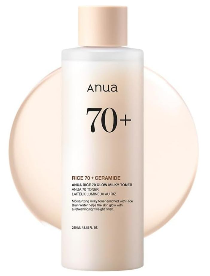 Anua | 70%稻米糠水+神經酰胺亮白保濕爽膚水 250毫升 (稻米糠水 神經酰胺 熊果苷 透明質酸 維他命B3煙酰胺) - EXP: 2027.10